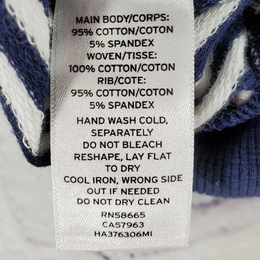 🔹️NWT Halogen Blue & White Striped Lace Up Long Sleeve Top Small - Picture 7 of 7